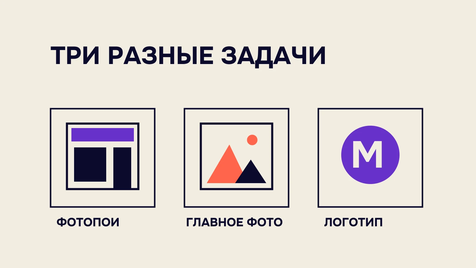 Различие фотопои, главного фото карточки и брендированной метки